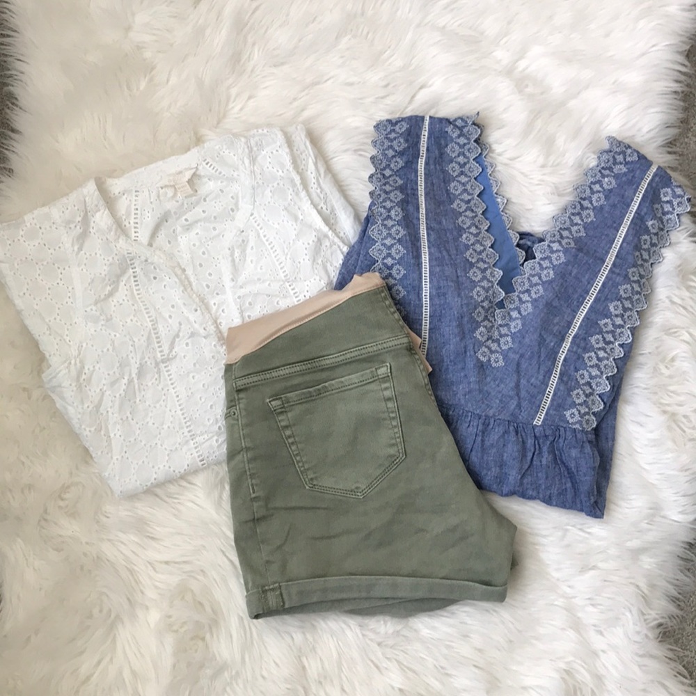Maternity shorts and tanks tops